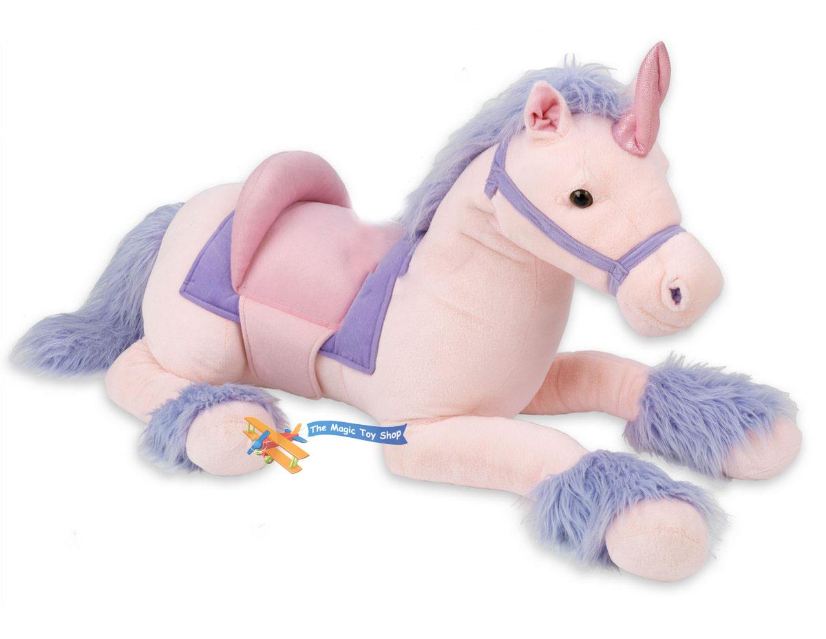 36" Large Huge Giant Stuffed Plush Soft Toy Lying Horse Pony Unicorn