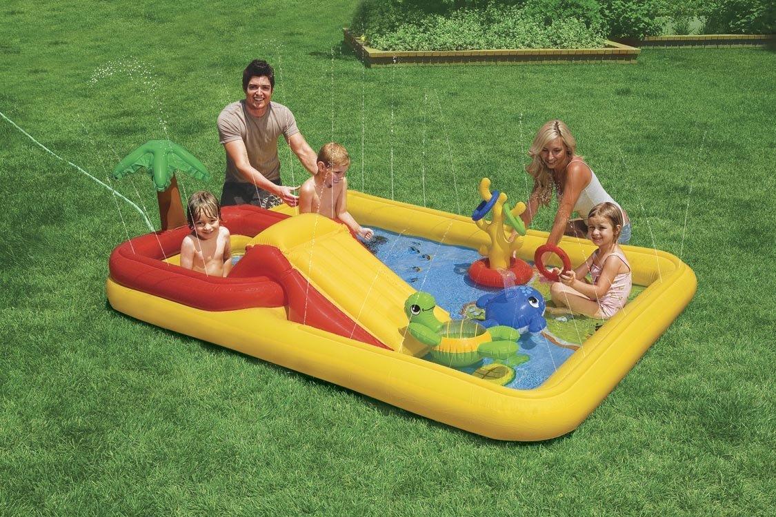 intex paddling pool with slide