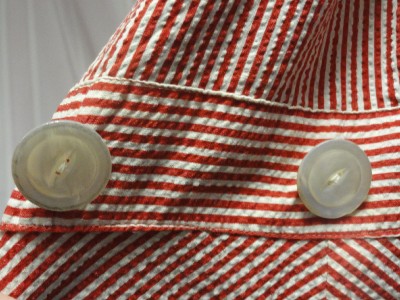 Fashion Coats 1940 on Vintage 1940 S Seersucker Reversible Waitress House Style Dress Coat