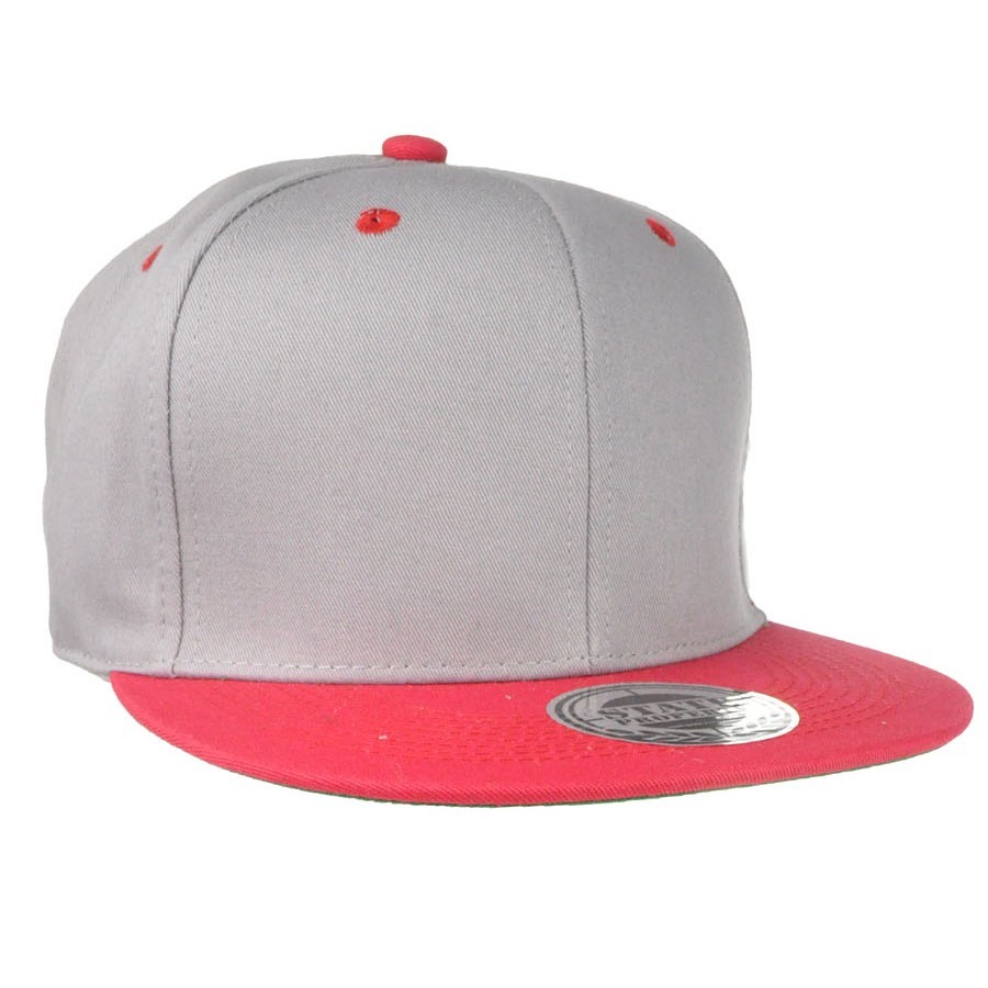 [UK SELLER] Plain Snap Back Baseball Flat Cap Hip Hop Hat Rare Brim