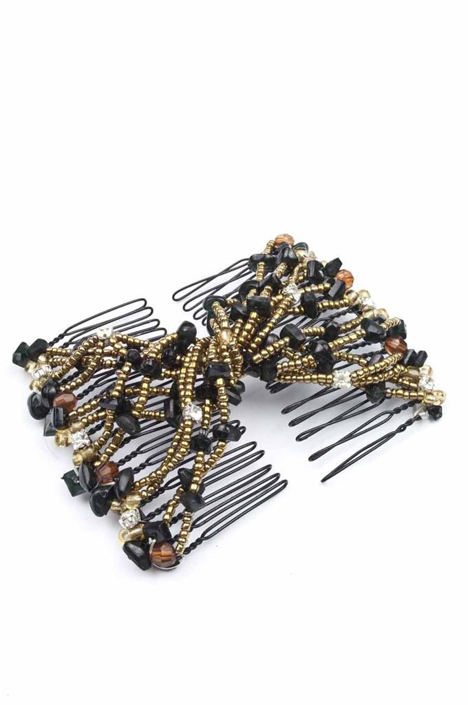 [UK SELLER] Easy Magic Beads Double Hair Comb Clip Stretchy Hair Combs Clips eBay