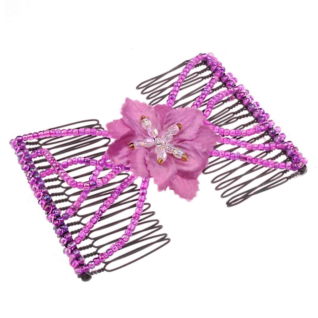 [UK SELLER] Easy Magic Beads Double Hair Comb Clip Stretchy Hair Combs