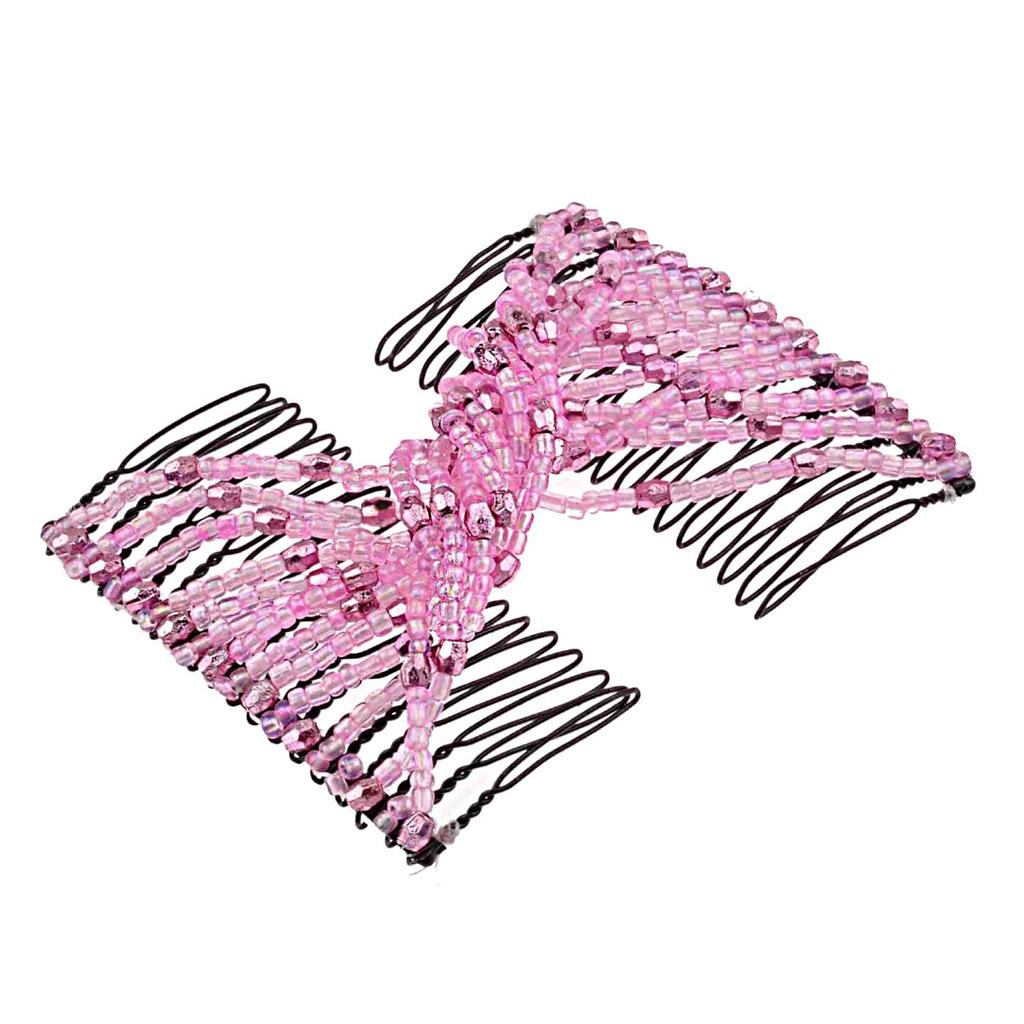 [UK SELLER] Easy Magic Beads Double Hair Comb Clip Stretchy Hair Combs