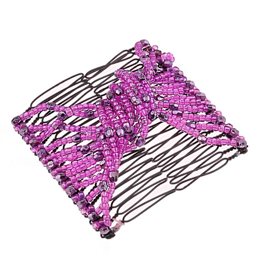 [UK SELLER] Easy Magic Beads Double Hair Comb Clip Stretchy Hair Combs