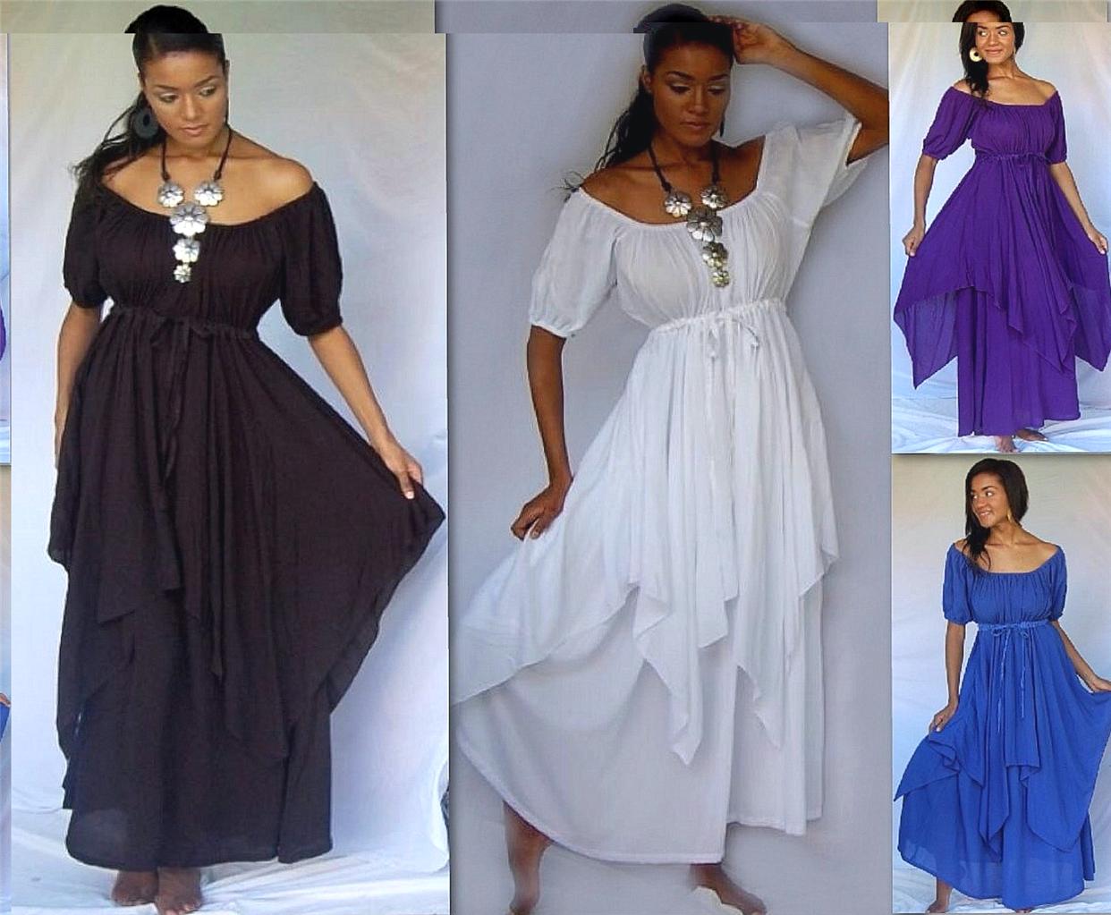 U257 PEASANT DRESS LAGENLOOK MAXI RAYON CRINKLE MADE2ORDER DESIGNER