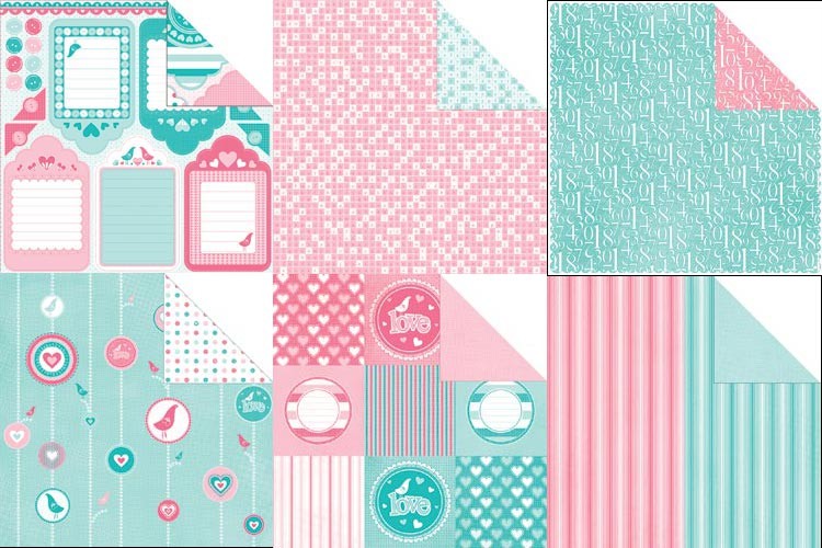 1 Sheet 12x12 KaiserCraft CHILD'S PLAY Baby Scrapbook Paper