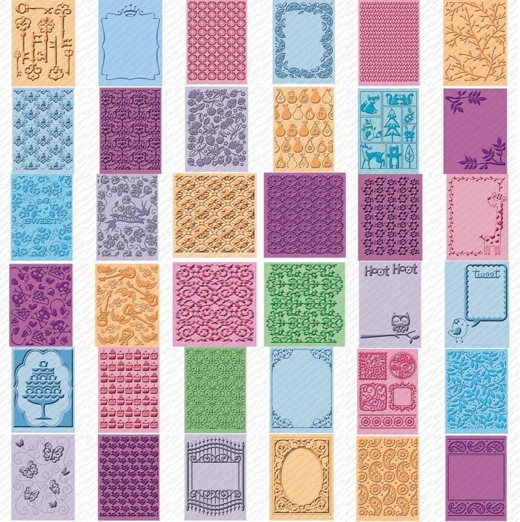 New 4 Set Provo Craft Cuttlebug Embossing Folders Textured Diecuts eBay