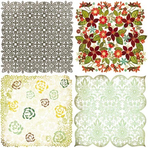 1 New 12x12 Scrapbook Sheet Basic Grey Doilies Laser Die Cut Paper eBay