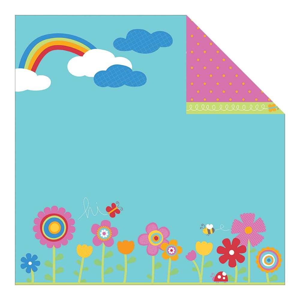 2 NEW 12x12 Pebbles Party Rainbow Scrapbook Paper Cardstock Sheets eBay