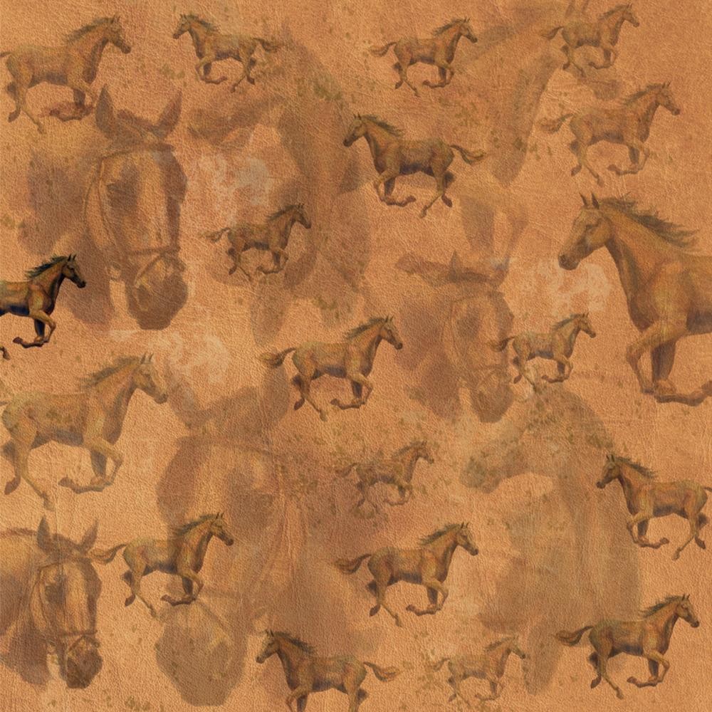 1 12x12 Sheet Sugartree Scrapbook Cowboy Western Horse Collection