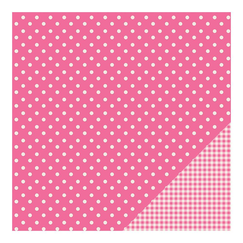 1 New 12X12 Pebbles BASICS POLKA DOT SCRAPBOOK PAPER Party Card