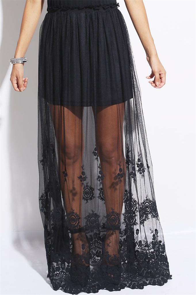 sheer mesh maxi
