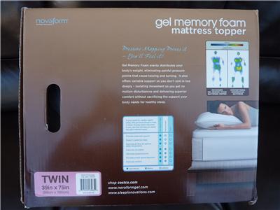 Toppers Walmart Full Size on Memory Foam 2 5 Mattress Topper Twin Size New In Box Ebay