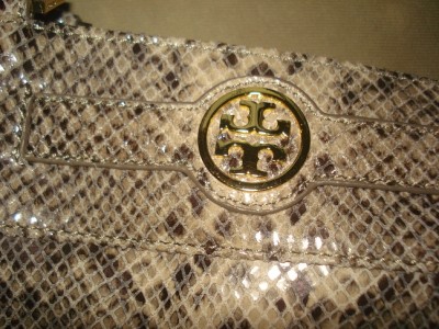 Tory Burch Audra Large Satchel on 100 Authentic Tory Burch Audra Python Satchel Bag Ebay