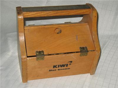 vintage kiwi shoe shine box
