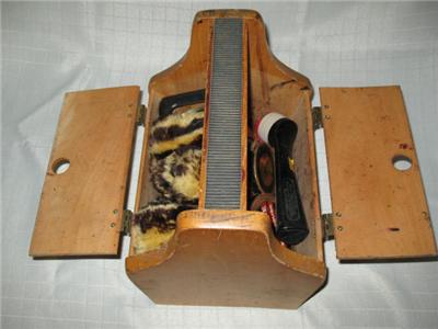 vintage kiwi shoe shine box