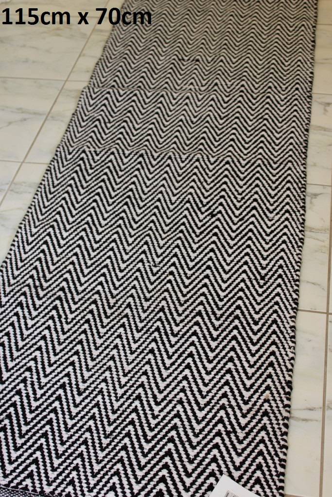 Chevron Zig Zag Zara Rug Runner Black White Modern Decor Long Hall Chevron Zig Zag Zara Rug Runner Black White
