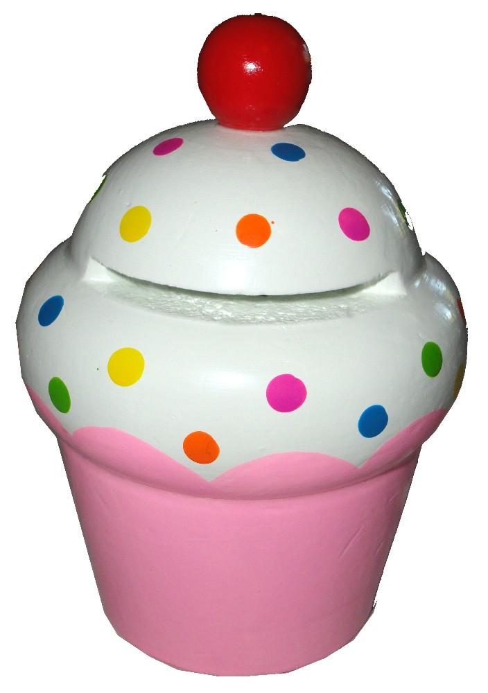 NEW Wooden Cupcake Money Box Baby Child Gift eBay