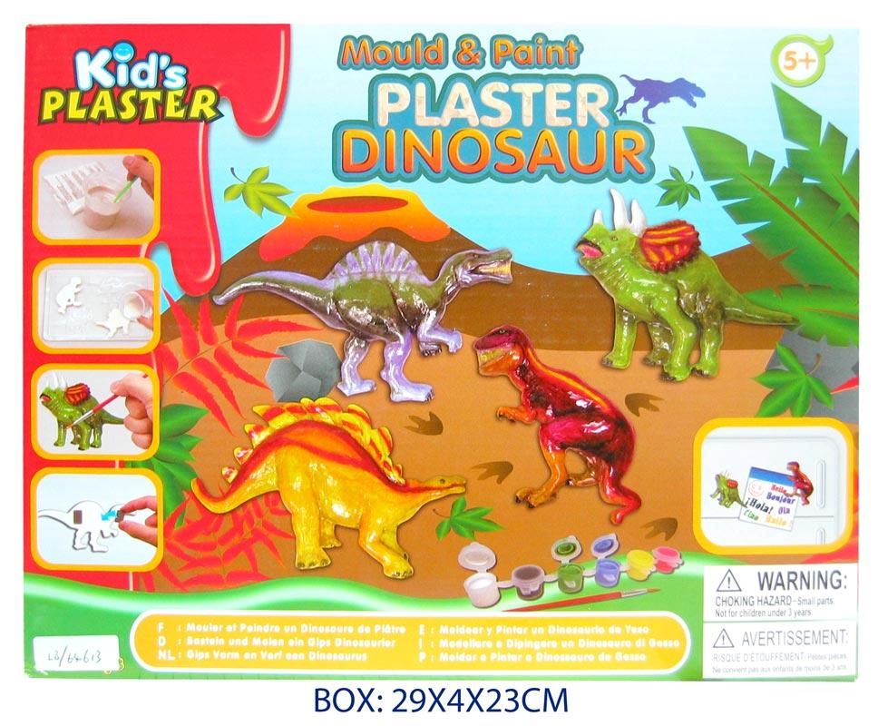 NEW Children's Mould & Paint Plaster Craft Kit Dinosaur eBay