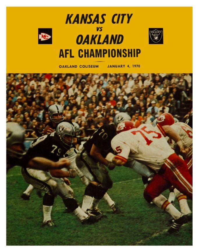 Kansas City Chiefs vs Oakland Raiders *LARGE POSTER* AFL Championship