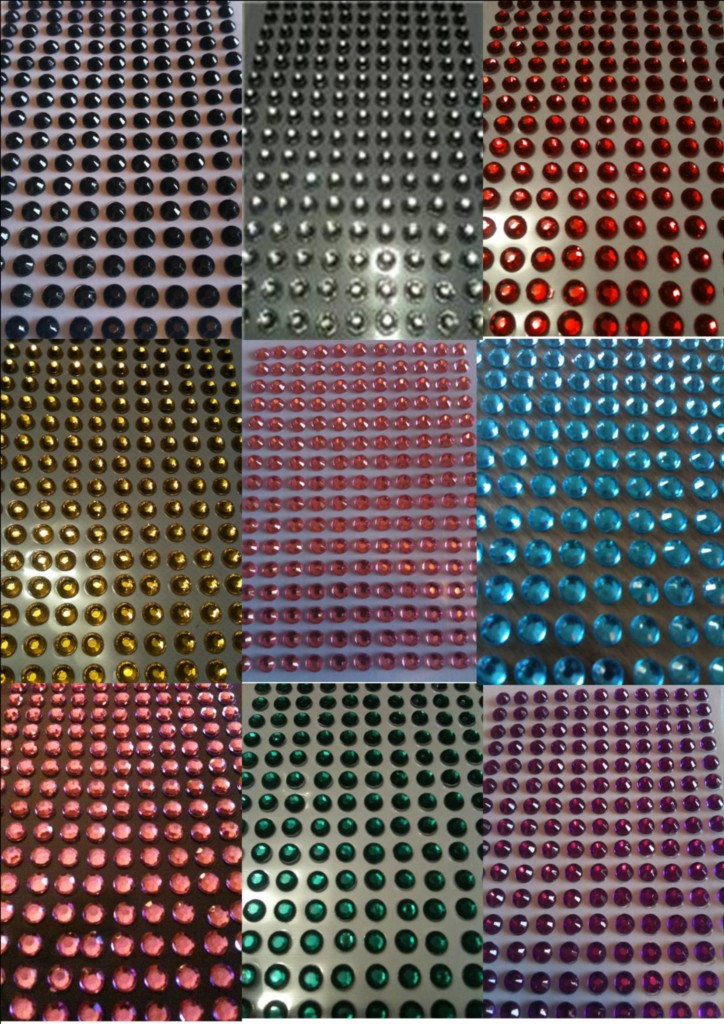 176 4mm or 2mm self adhesive diamantes, stick on diamontes gems!