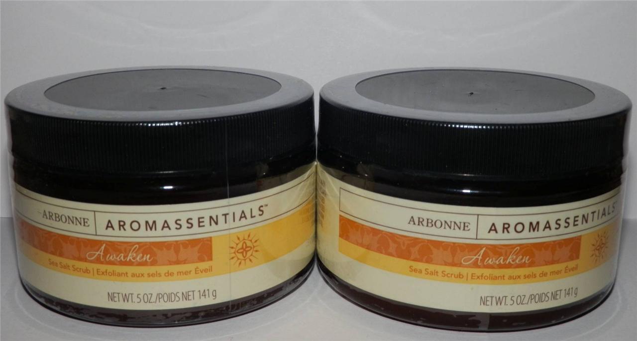 Arbonne 2 Aromassentials Awaken Sea Salt Scrub 5 oz each Total 10 oz eBay
