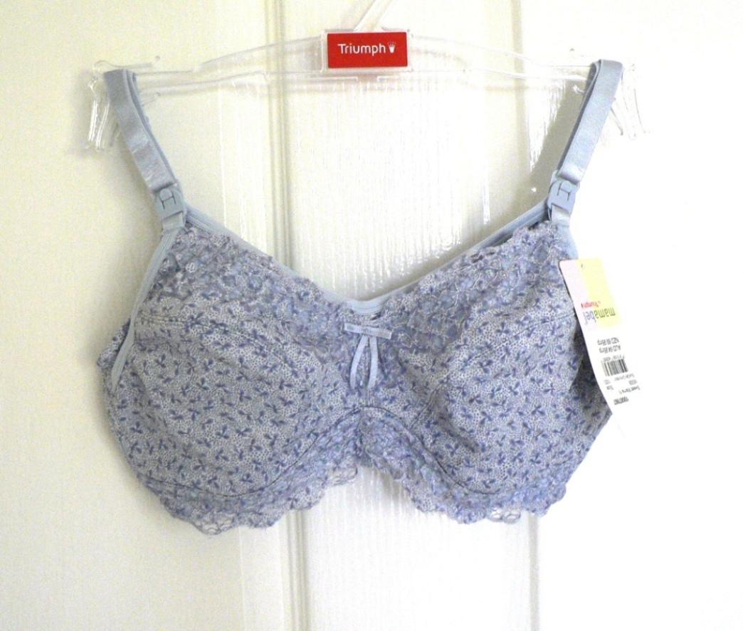 Maternity Bra Size 16DD Nursing Triumph Blue Cotton Cup No Wire RRP 64