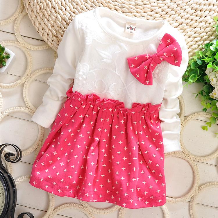 New baby girls cotton dress kids spring clothes girls ...