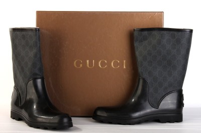  Fashion Rain Boots on Gucci Guccissima And Gg Logo Men S Rain Rubber Boots Shoes 40 7   Ebay