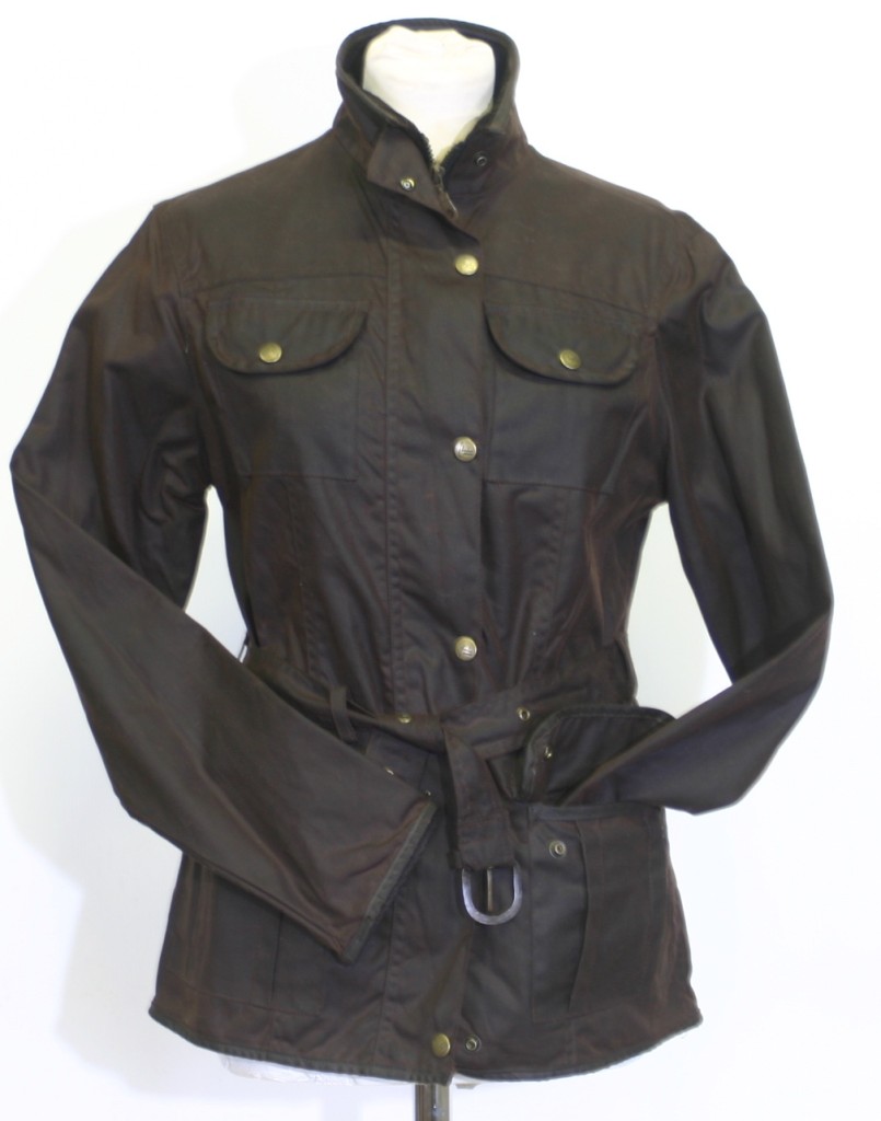 Elveden Squire Ladies Fitted Wax Waxed Jacket with Belt Waterproof