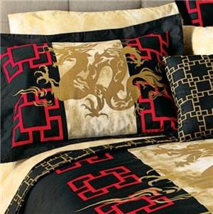 NEW! Oriental Asian Comforter Sheet Set Bed in a Bag King ...