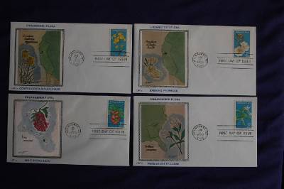 ndangered Flora 15C Stamps 4 FDCS CWP S