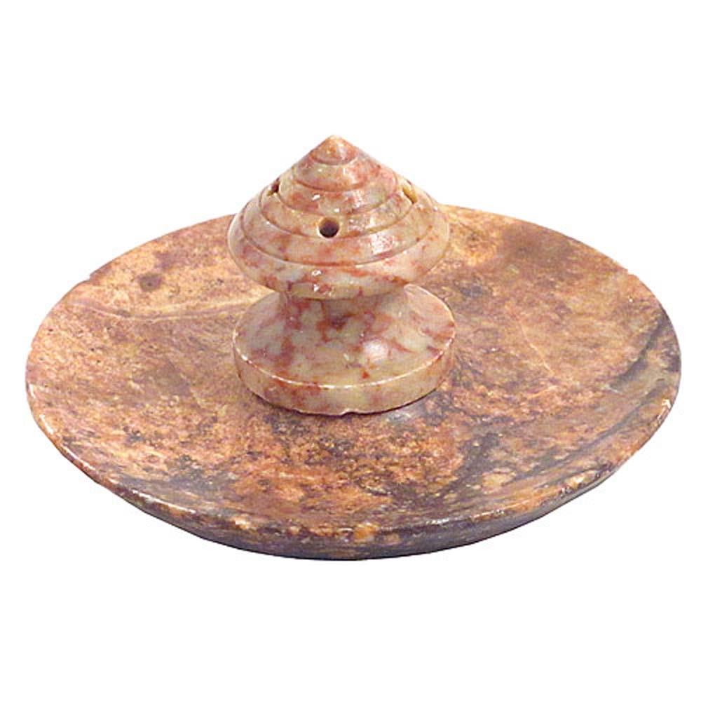 Soapstone Incense Stick Cone Holder Ash Catcher Elephant Buddha