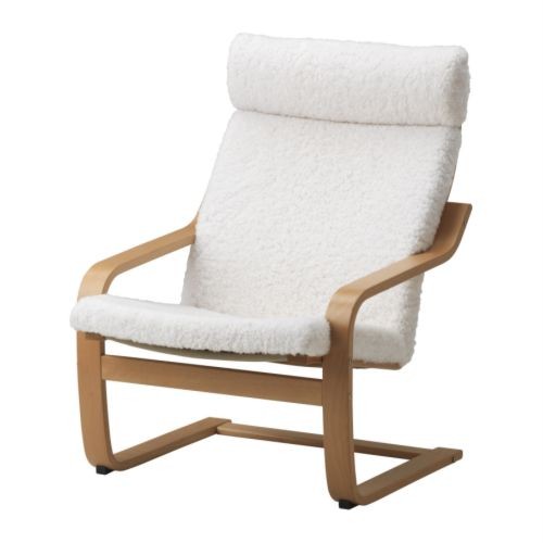 NEW IKEA POANG Chair Cushion Sheepskin - Lockarp White | eBay