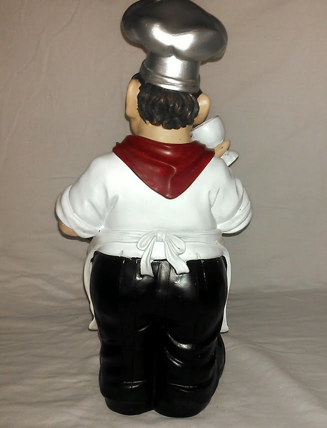 Fat chef statue on Shoppinder