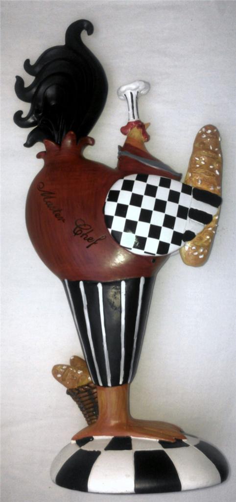 rooster chef statue