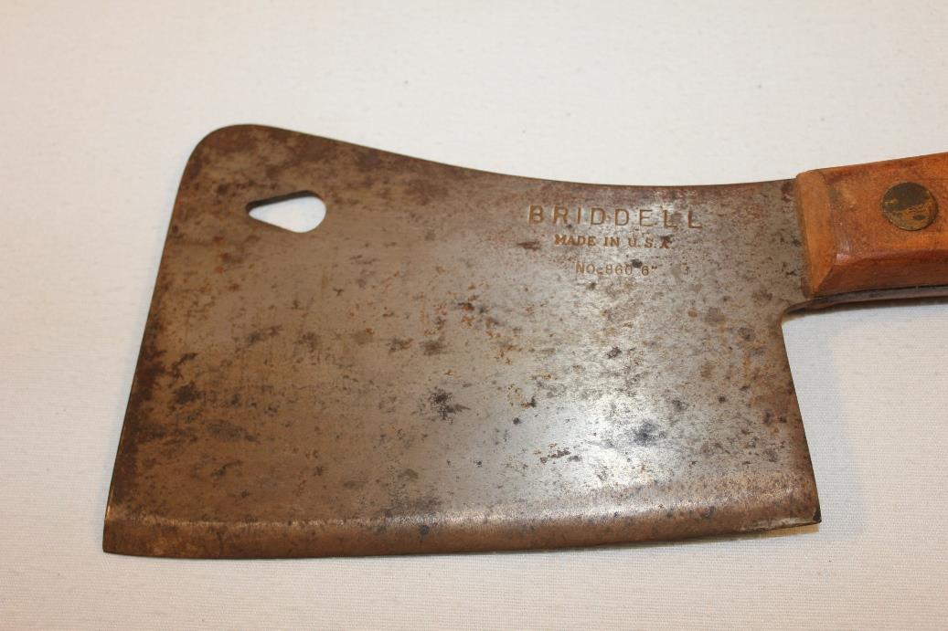 VINTAGE BRIDDELL 6& Butchers Meat Cleaver No. 860 Made in USABL 68.19