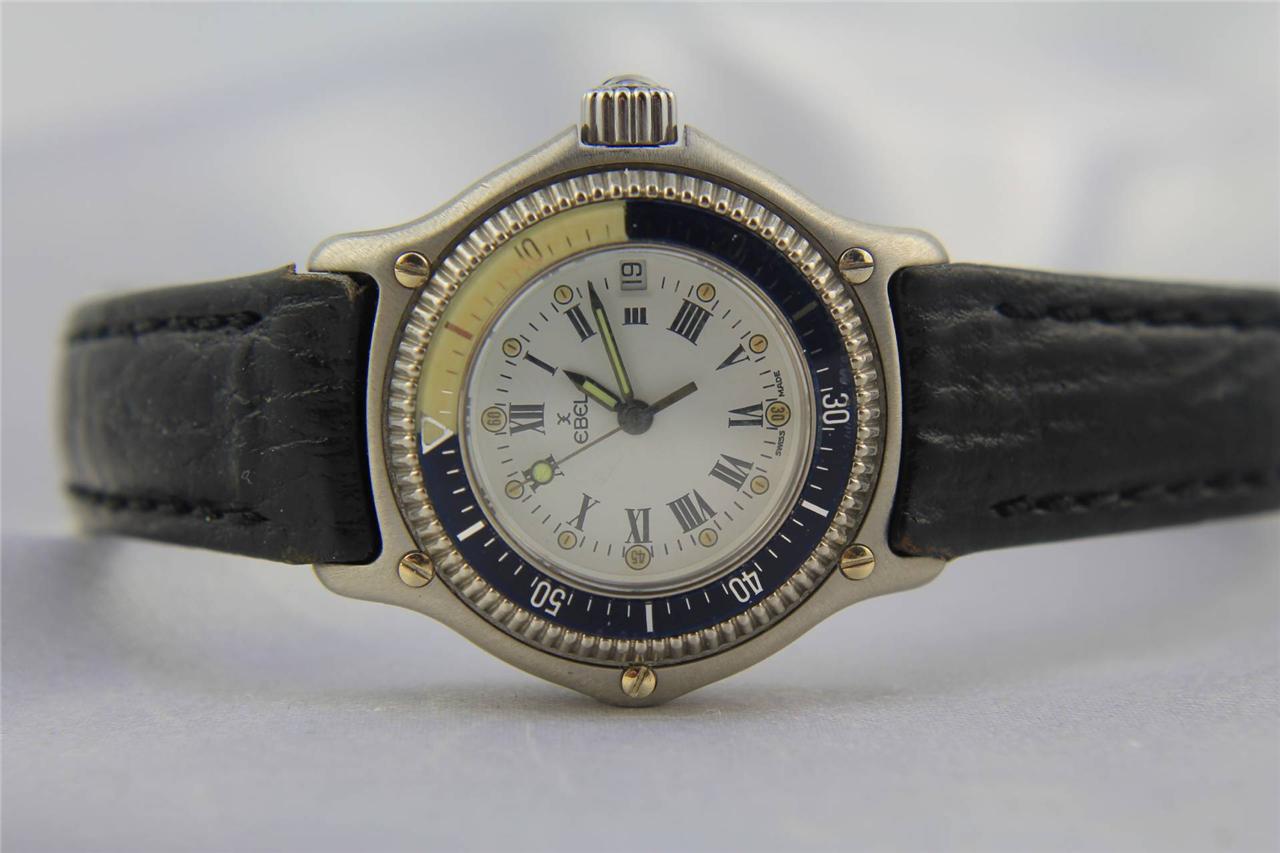 Ebel Discovery Divers Ladies 18KT White Gold Watch RARE 52Grams eBay