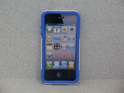 Otter Iphonecases on New Otter Box Apple Iphone 4 4s Commuter Case Blue White   Ebay