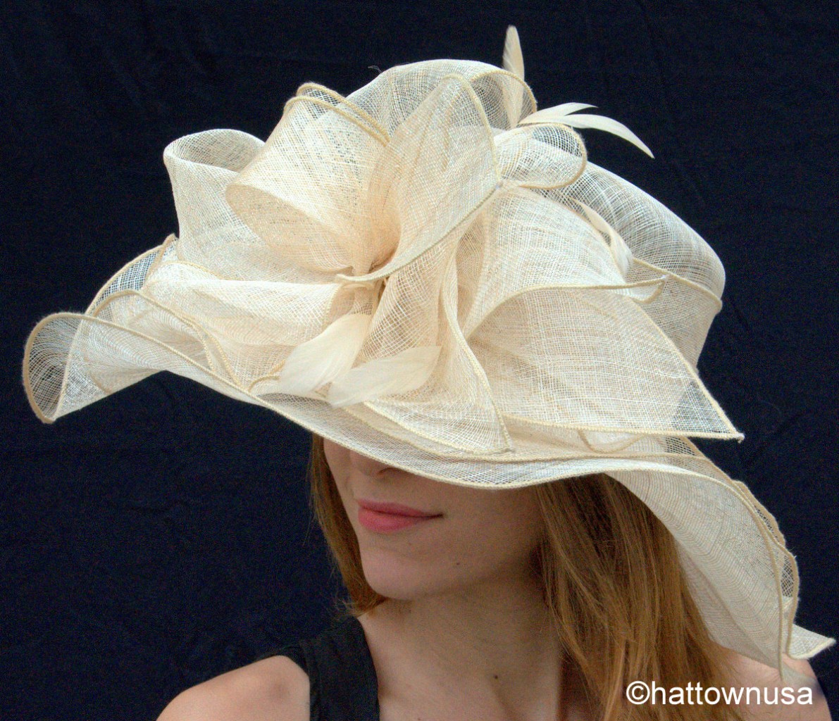 Womens Triple Crown Kentucky Derby Hat NEW Spring Sinamay Straw Pink