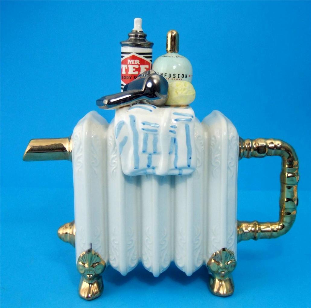 Swineside Teapottery Bathroom Radiator Novelty Teapot / Tea Pot Made in