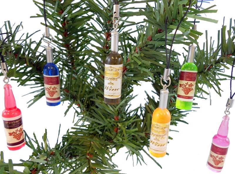 wine bottle christmas tree ornaments colorful set of 6 wine bottle christmas tree ornaments colorful set of 6