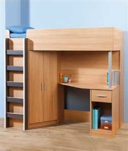 Bunk Bed with Wardrobe and Desk Brand New RRP Â£459 99 Study Work Area ...