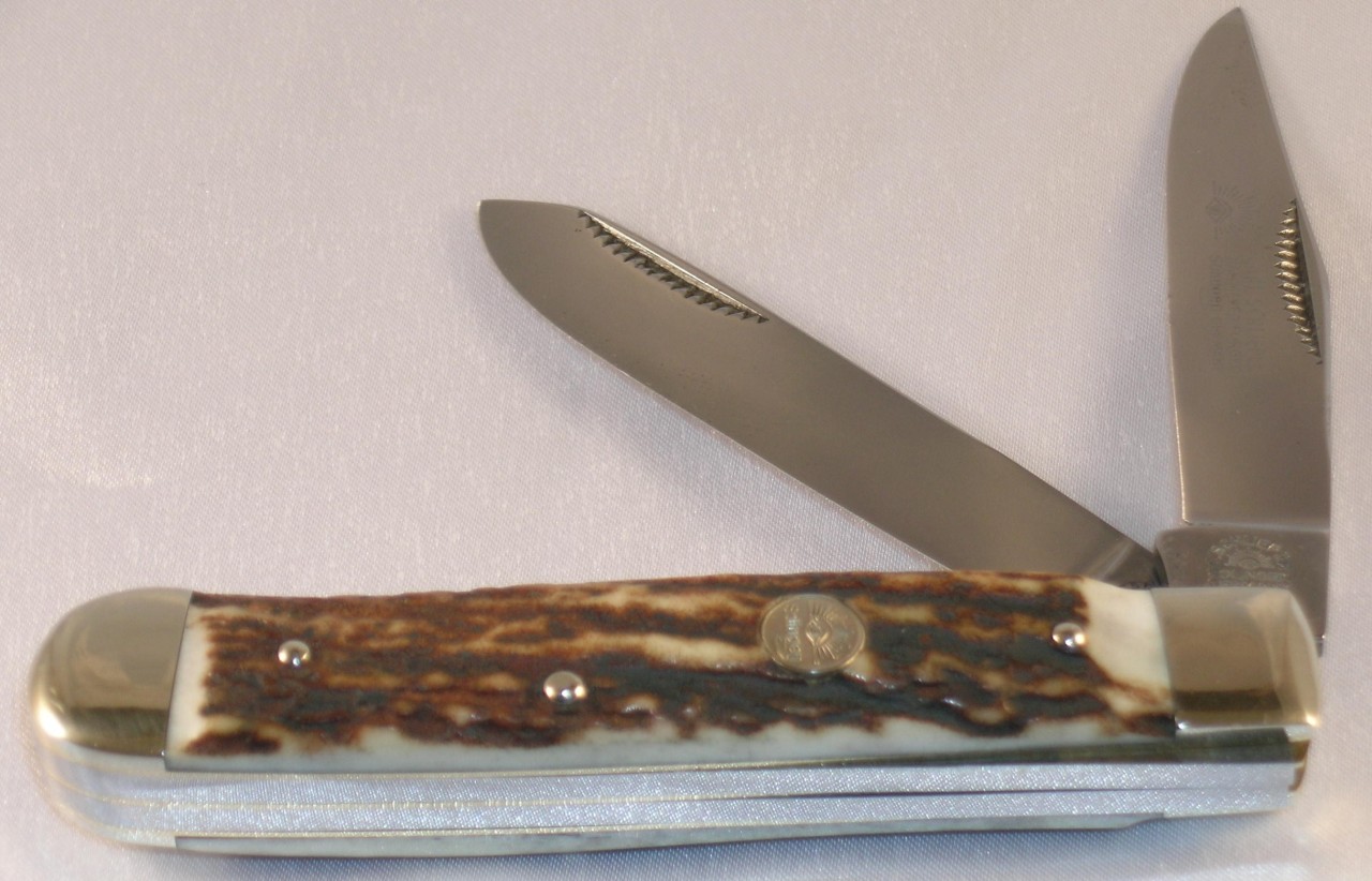 Carl Schlieper Solingen German Eye Fat Stag Trapper Hammer Knife