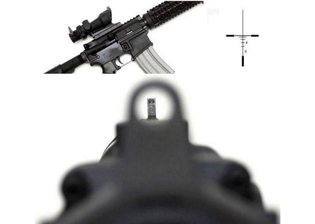 ACOG type TA01 4X32 Crosshair Scope with Back Up Iron Sights for