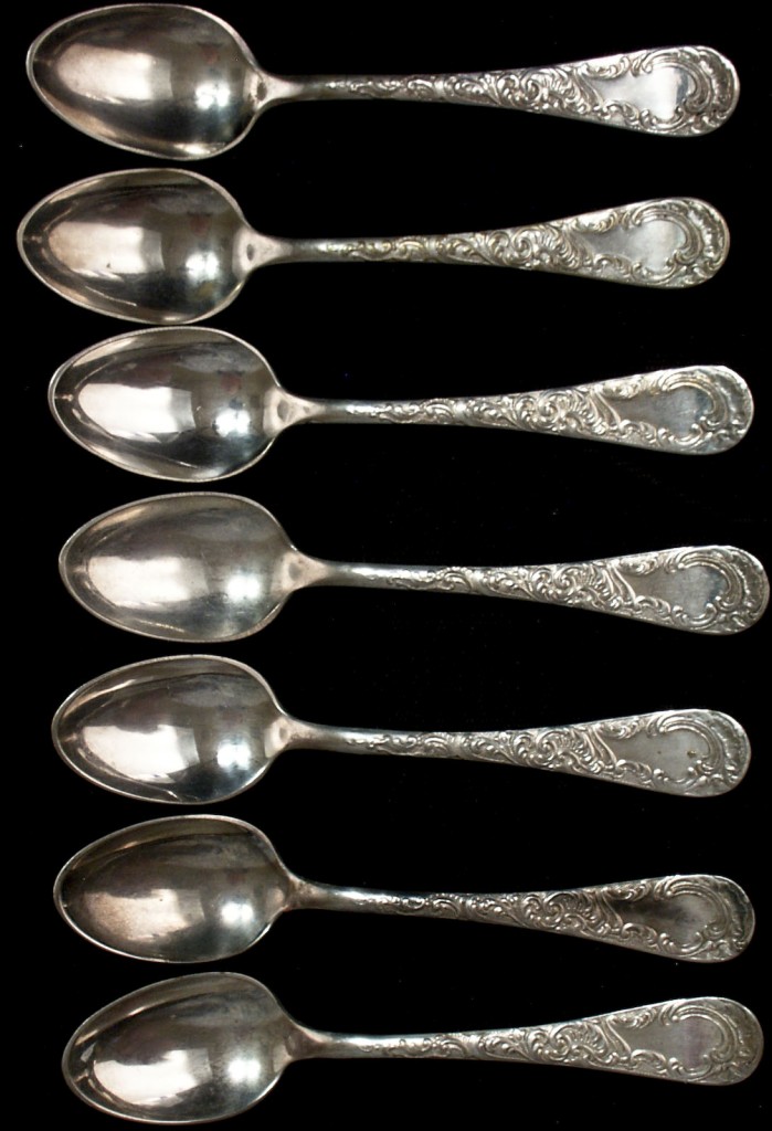 7 Vintage STERLING SILVER PLT. Co. Demitasse Spoons eBay