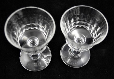 Baccarat Jewelry Sale on Vtg Lot Of  2  Baccarat Glass 4 1 8  Clarets Acid Marked Cut Fine