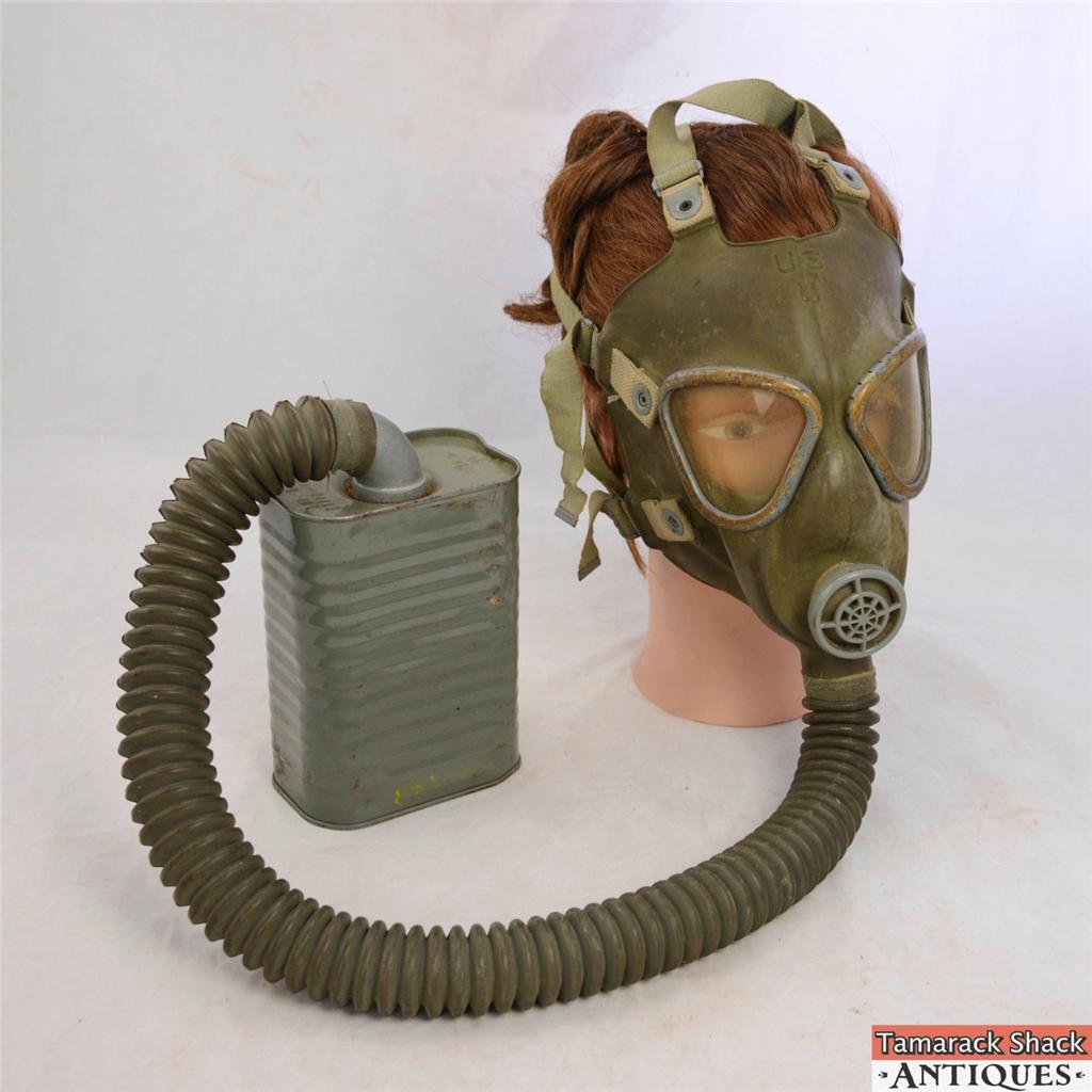 WWII Gas Mask Cannister 1942 Firestone Tire Company US Army Military