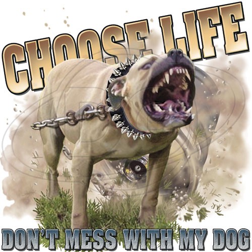 Choose LifeDon't Mess With My Dog Pit Bull TShirt Bulldog Attitude
