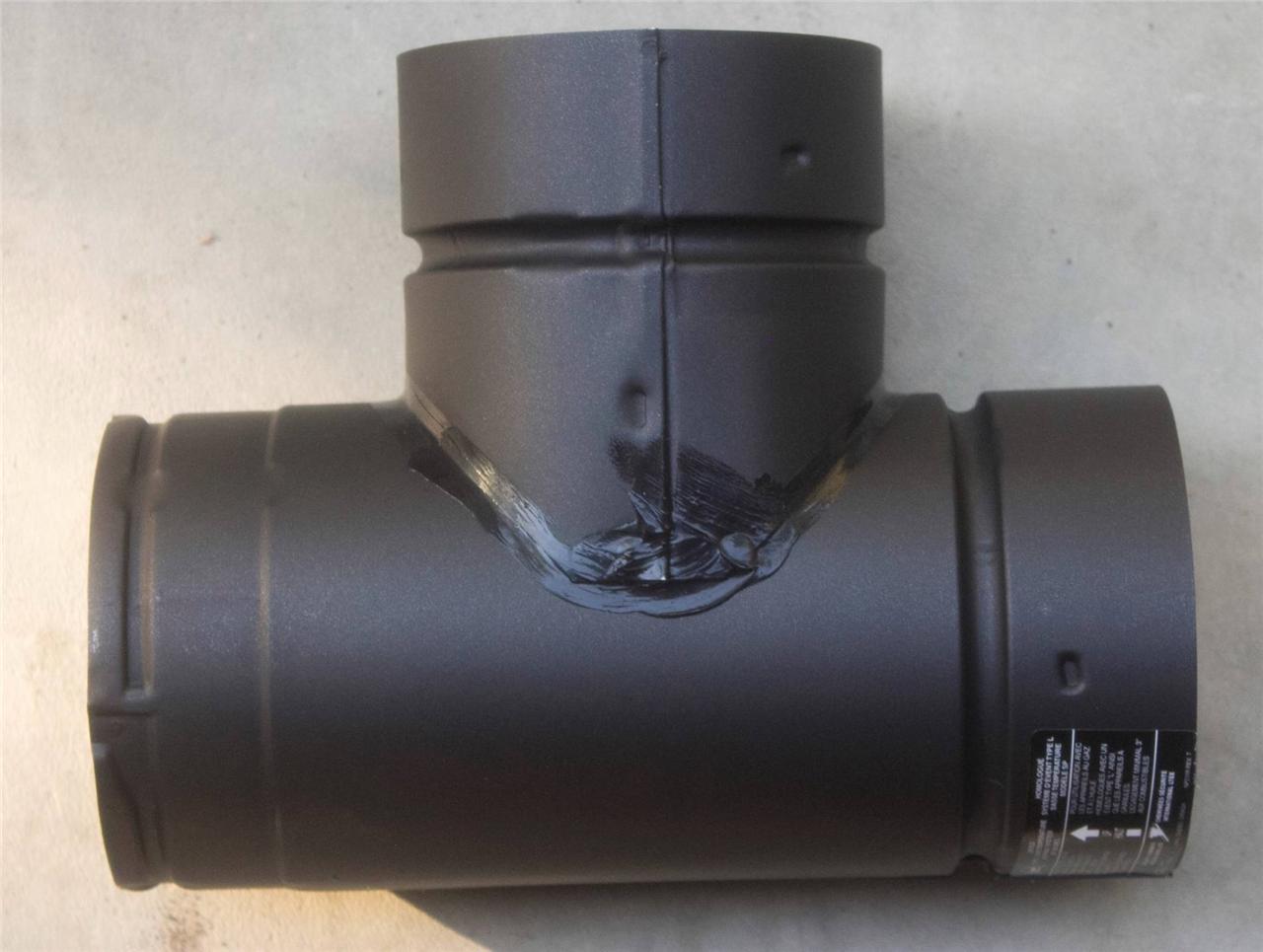 Security Chimneys Black 4" Doublewall Pellet Stove Pipe SPX 6" 12" Adj